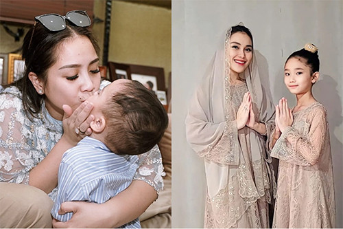 5 Adu Gaya Busana Nagita Slavina vs Ayu Ting Ting di Momen Lebaran 2023