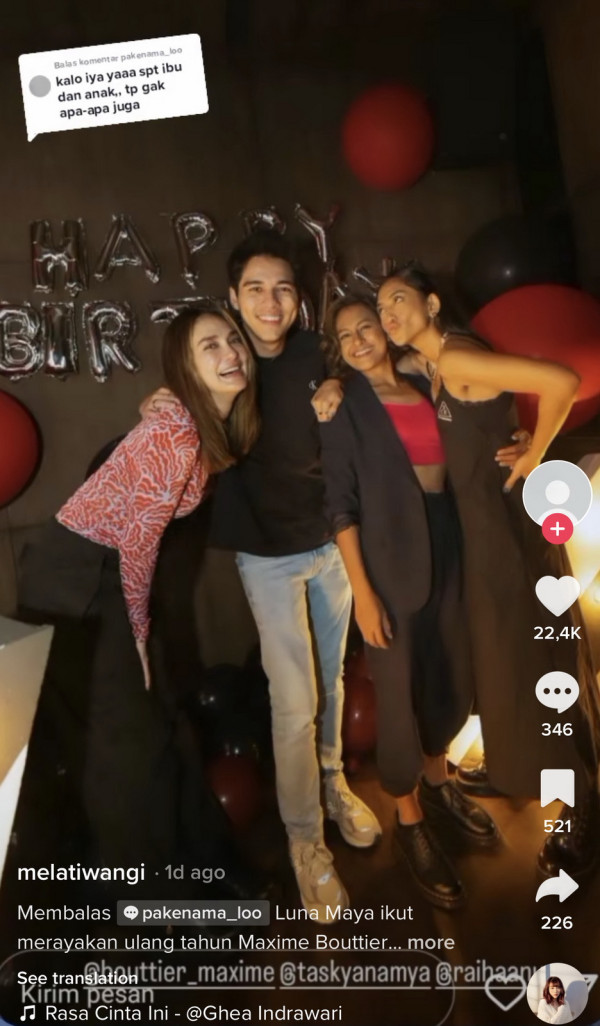 Luna Maya Diisukan Pacaran dengan Maxime Bouttier, Warganet: Cuma Beda 9 Tahun, Gak Apa-Apa