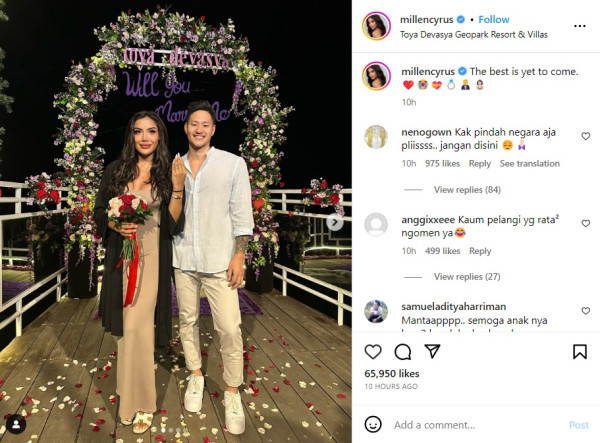Pamer Momen Dilamar Pacar, Millen Cyrus Didesak Pindah Negara
