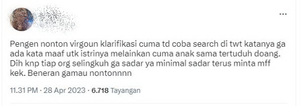 Warganet Cibir Virgoun yang Tidak Minta Maaf ke Istri usai Kepergok Selingkuh