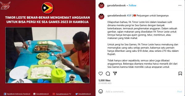 Bikin Elus Dada, Pemain Timor Leste Santap Telur Ceplok dan Timun di SEA Games 2023
