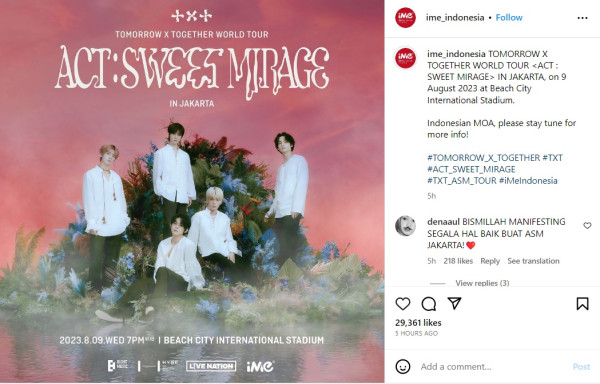 TXT Gelar Konser di Jakarta Agustus 2023, Catat Lokasinya