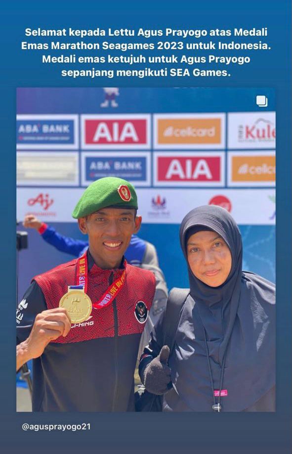 Prabowo Ucapkan Selamat kepada Lettu Agus Prayogo usai Raih Emas Sea Games 2023