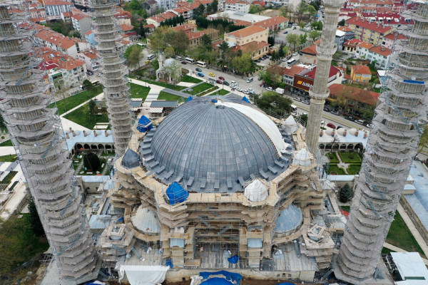 Restorasi Masjid Selimiye Mahakarya Mimar Sinan Masih Berlangsung