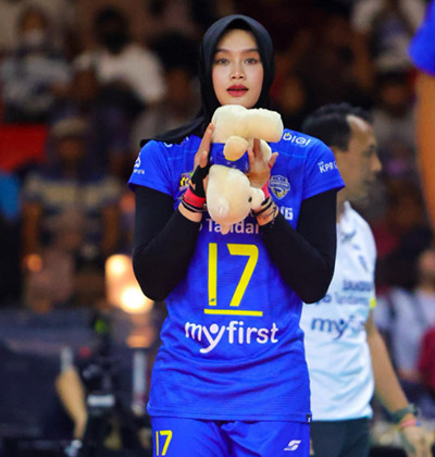 Deretan Prestasi Wilda Nurfadhilah, Atlet Cantik Berhijab Andalan Timnas Voli Putri Indonesia