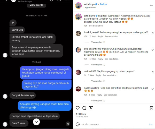 Uya Kuya Dapat Ancaman Pembunuhan usai Bongkar Kehidupan dalam Penjara