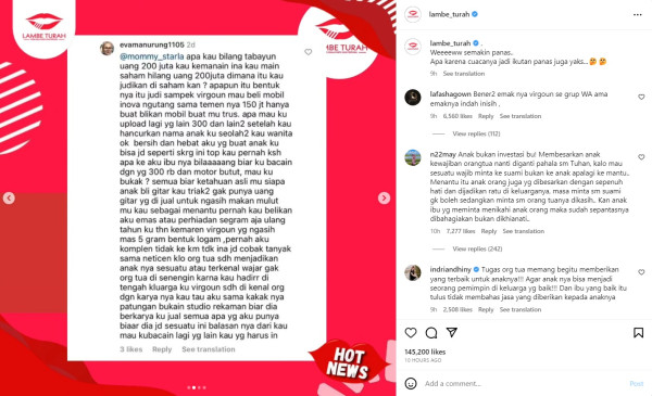 Inara Rusli Dituduh Main Judi, Ibunda Virgoun Sebut Rp200 Juta Melayang
