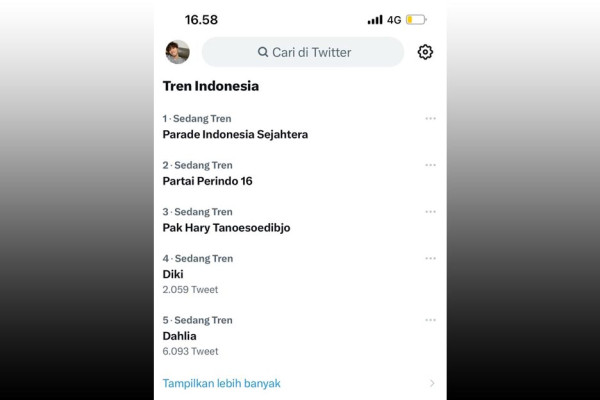 Parade Indonesia Sejahtera Partai Perindo Trending Topic di Twitter