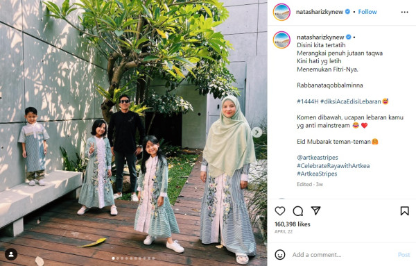 Desta dan Natasha Rizki Diduga Isyaratkan Rumah Tangga Tak Baik Lewat Foto Lebaran