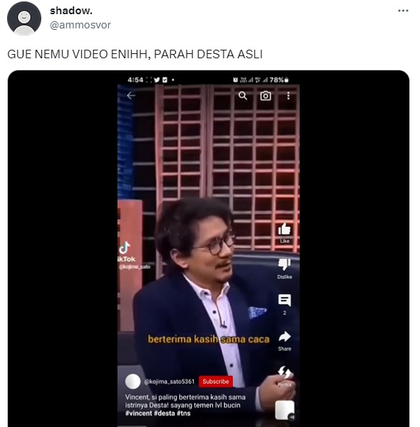 Digugat Cerai, Natasha Pernah Dipuji Vincent karena Bisa Bikin Desta Jadi Lebih Baik