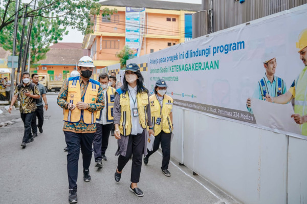 Progres Pembangunan Infrastruktur Permukiman Kota Lama Kesawan Medan Capai 54,830 Persen