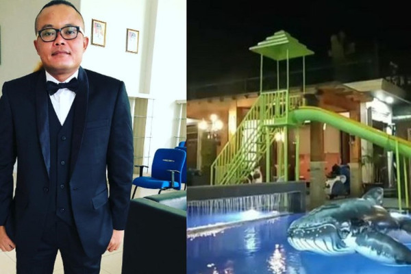 8 Kolam Renang Mewah Artis, Nomor 5 Bergaya Ala Santorini