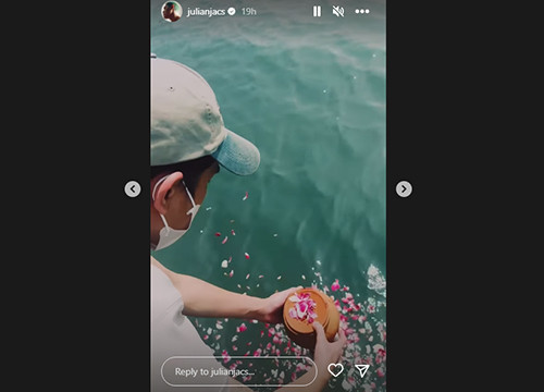 Julian Jacob Pilih Larung Ari-Ari sang Anak ke Laut, Ada Makna Mendalam di Baliknya