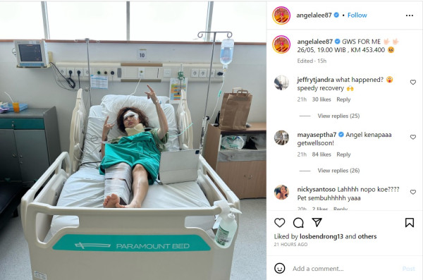 Angela Lee Tak Sadarkan Diri 2 Hari usai Kecelakaan Mobil