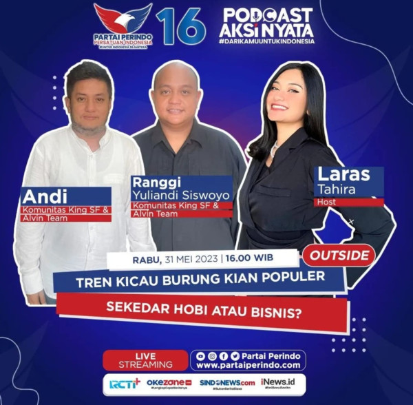 Tren Memelihara Burung, Hobi atau Bisnis? di Podcast Aksi Nyata Hari Ini Pukul 16.00 WIB