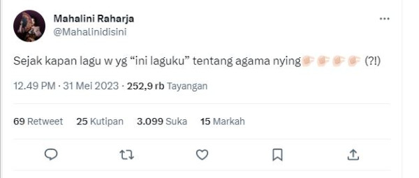 Warganet Kerap Kaitkan Single Ini Laguku dengan Agama, Mahalini: Sejak Kapan?
