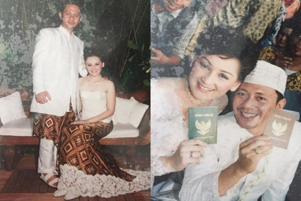 9 Potret Lawas Pernikahan Artis Indonesia, Nomor 6 Model Rambutnya Gaul Abis