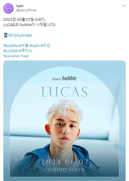 Usai Hengkang dari NCT dan WayV, Lucas Gabung Dear U Bubble