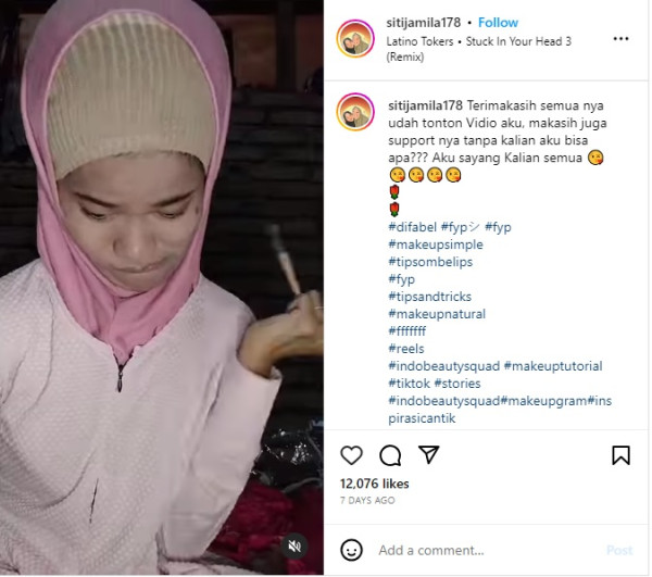 Viral! Punya Bakat Makeup, Gadis Disabilitas Ini Banjir Dukungan Warganet, Salah Satunya Ria Ricis