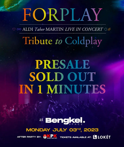 Aldi Taher Gelar Konser Tribute to Coldplay, Tiket Termahal Rp100 Juta Sold Out dalam 1 Menit