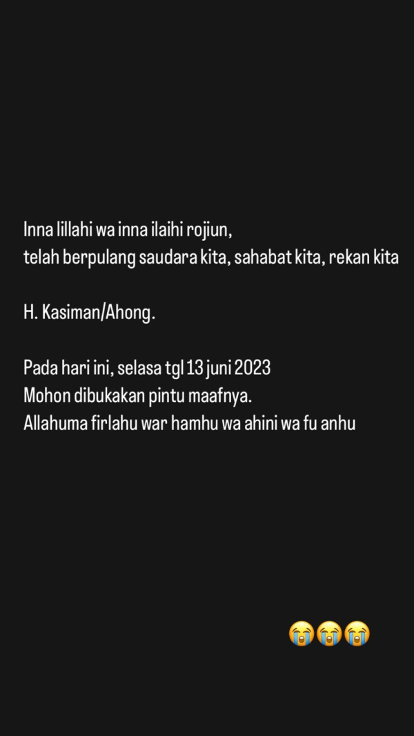 Maudy Koesnaedi Kenang Koh Ahong sebagai Sosok yang Ramah dan Baik Hati