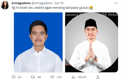 Erina Gudono Komplain Foto Jadul Kaesang yang Muncul di Publik: Udah Susah Kubantu Sedikit Glow Up