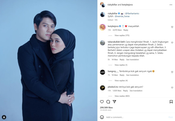 Lesti Kejora Pamer Foto Mesra Bareng Rizky Billar, Didoakan Langgeng Seperti Habibie dan Ainun