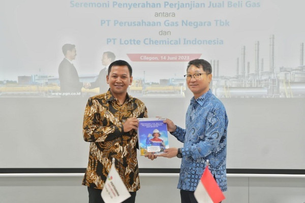 PGN Subholding Gas Pertamina Suplai Gas 10,5 BBTUD ke Lotte Chemical Indonesia