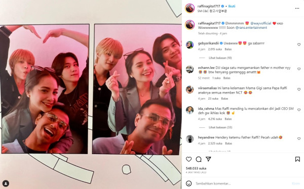 Raffi Ahmad-Nagita Slavina Ketemu Yangyang dan Hendery WayV di Korea, Netizen Auto Iri