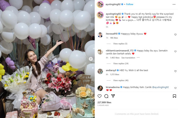 Ayu Ting Ting Ultah ke-31, Banjir Ucapan Selamat dari para Artis