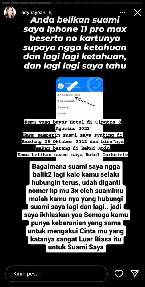 Syahnaz Sadiqah Dituduh Selingkuh dengan Rendy Kjaernett hingga Belikan iPhone 11 dan Sim Card