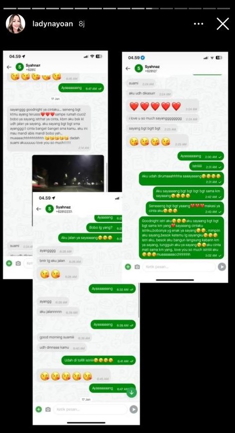 Lady Nayoan Bongkar Pesan Syahnaz Sadiqah dan Rendy Kjaernett, Saling Panggil Istriku Suamiku