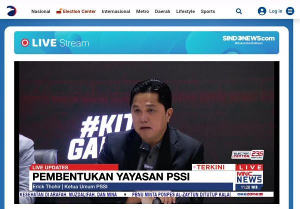 Erick Thohir Ungkap Alasan Mulia Pembentukan Yayasan PSSI