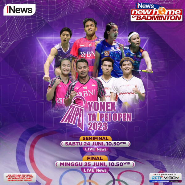 Ganda Putri Indonesia Febriana/Amalia Rebut Tiket Perempat Final Taipei Open 2023, LIVE di iNews!