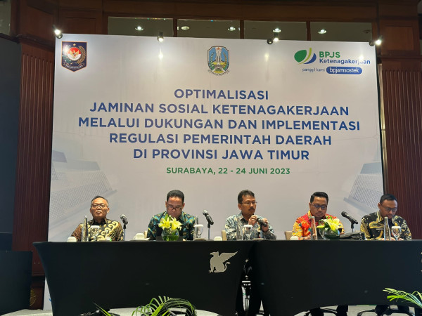 BPJS Ketenagakerjaan Bersama Kemendagri Dorong Pemda Jatim untuk Terbitkan Regulasi Perlindungan Pekerja