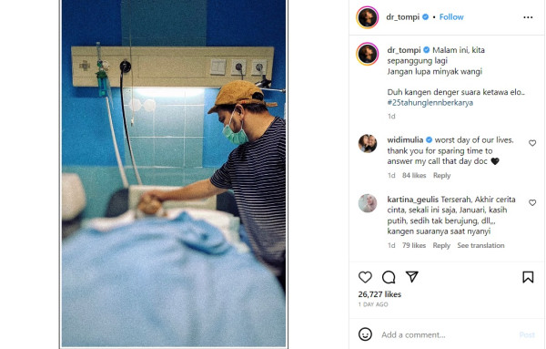Nyanyi Bareng Glenn Fredly, Tompi: Kangen Dengar Suara Ketawa Lo
