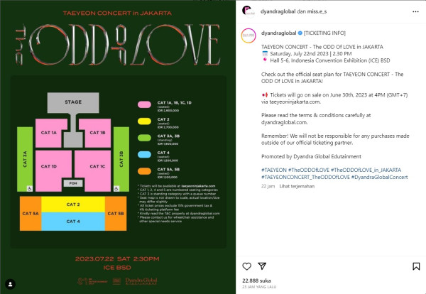 Daftar Harga Tiket Konser Taeyeon SNSD di Jakarta Resmi Dirilis, Paling Murah Rp1,1 Juta