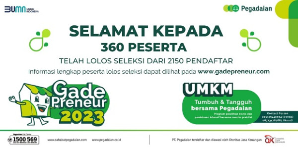Lebih 2000 UMKM Berminat Ikuti Program Pengembangan dari Pegadaian