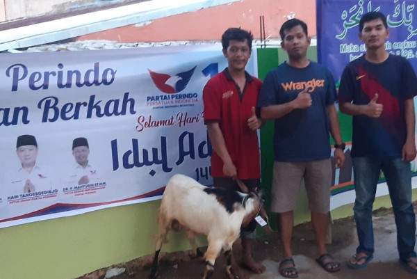 Berbagi dengan Masyarakat, Perindo Kepri Salurkan Hewan Kurban