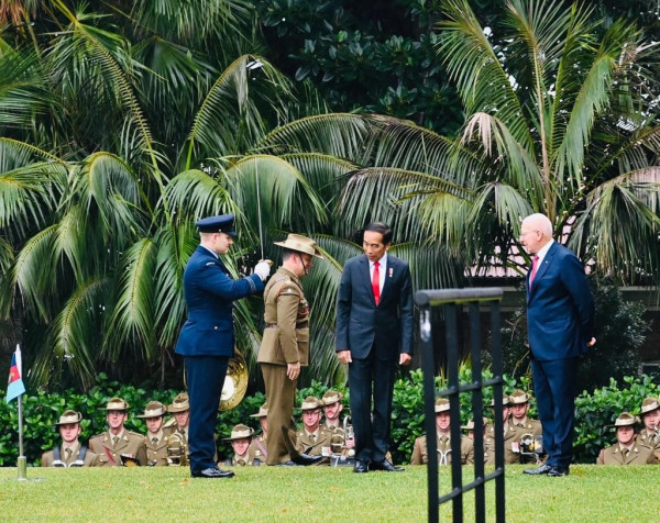 Presiden Jokowi Gelar Pertemuan dengan David Hurley di Admiralty House Sydney
