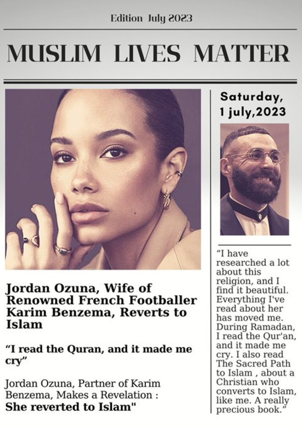 Alhamdulillah, Istri Karim Benzema Memutuskan Memeluk Islam