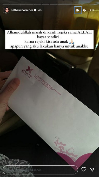 Nathalie Holscher Pamer Bayar Biaya Rumah Sakit Adzam Sendiri, Netizen: Kalau Nggak Ikhlas Minta Sama Bapaknya