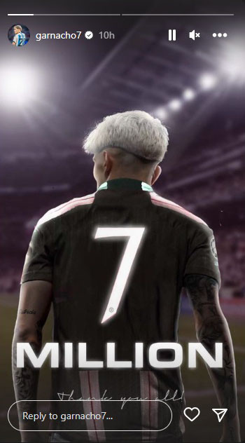 Alejandro Garnacho Identik dengan Angka 7