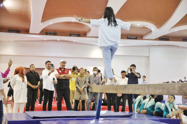 Atlet Muda Gymnastics Indonesia Dapat Suntikan Semangat dari Angela Gilsha