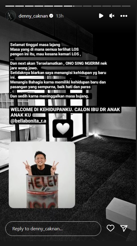 Denny Caknan dan Bella Bonita Nikah Hari Ini: Welcome Calon Ibu dari Anakku