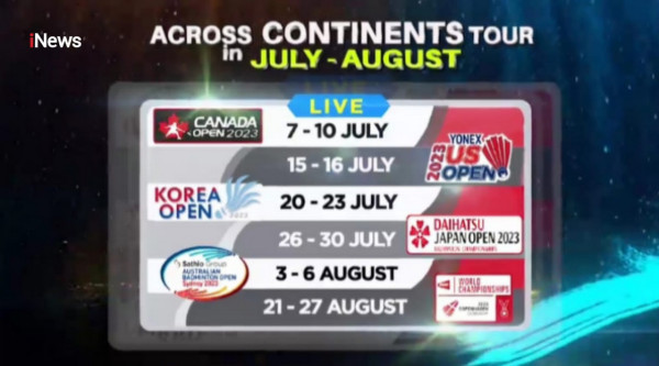 Persaingan Sengit dalam Turnamen BWF World Tour 2023, US Open 2023 Siap Dimulai, Live di iNews