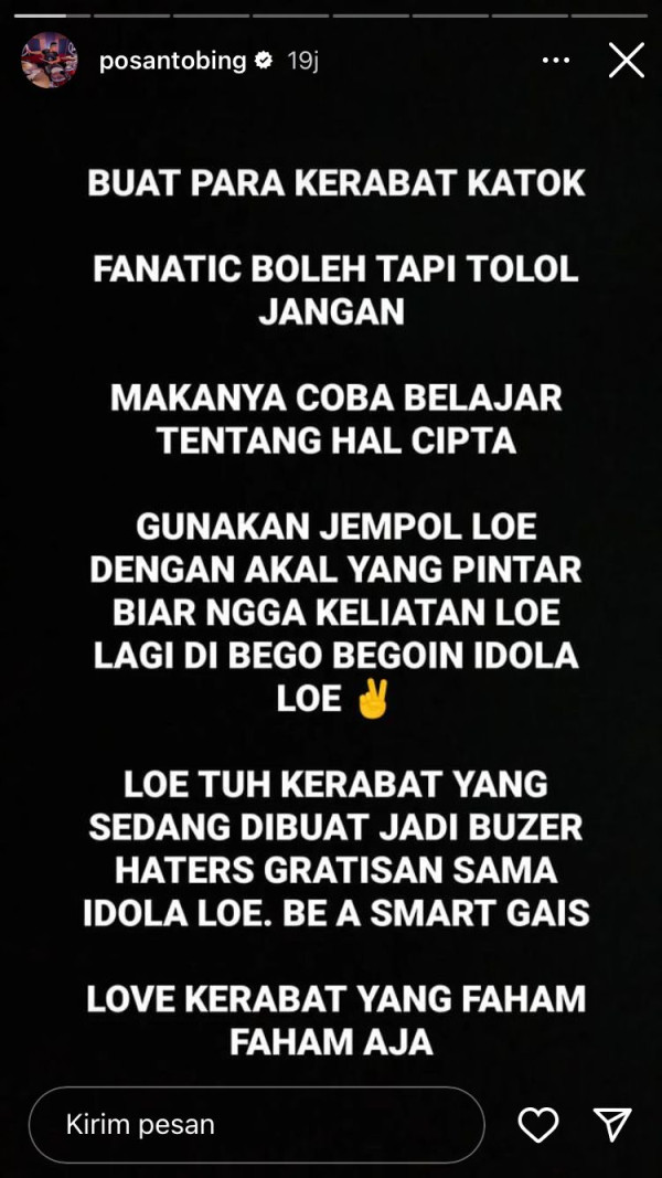 Somasi Kotak, Posan Tobing Malah Dicibir Cari Sensasi