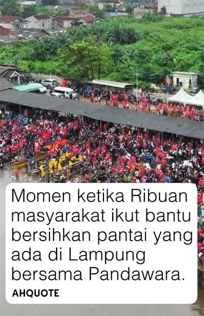 Pandawara Group Bersama Masyarakat Gotong-Royong Bersihkan Pantai Terkotor Kedua di Indonesia