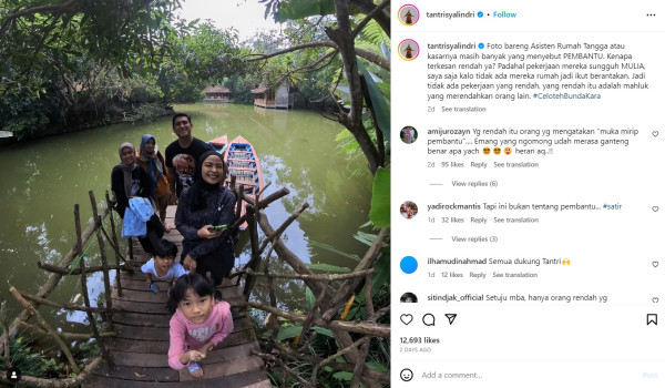 Tantri Kotak Diduga Sindir Posan Tobing usai Wajahnya Disebut Mirip Pembantu: Pekerjaan Mereka Mulia