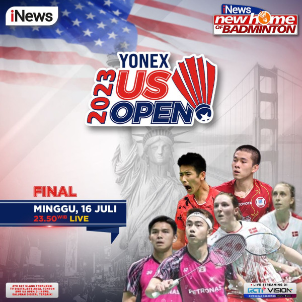 Live di iNews! Perjuangan Para Pebulu Tangkis Terbaik Dunia di US Open 2023